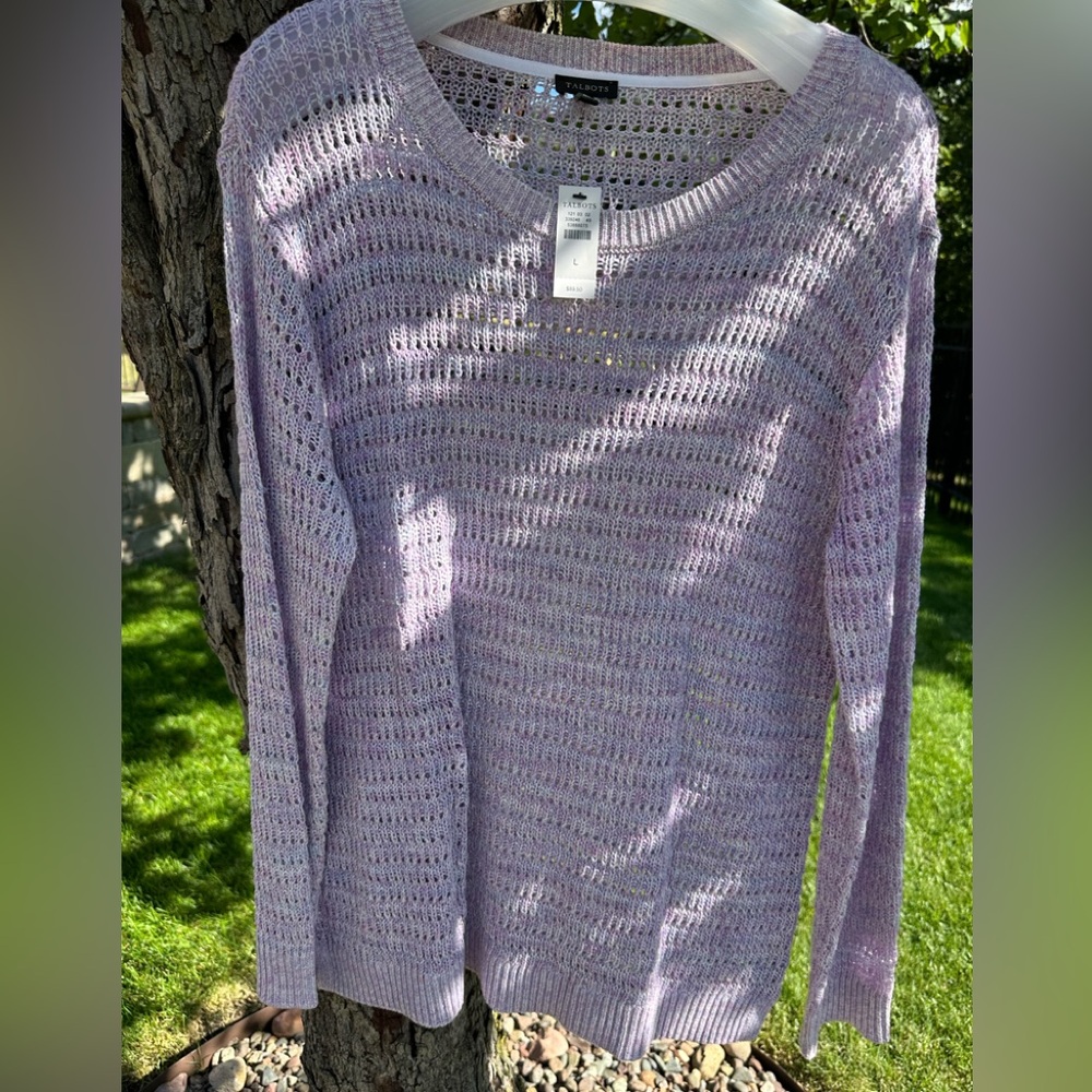 ⭐️NWT⭐️ Talbots Lavender Knit Top. Size large.